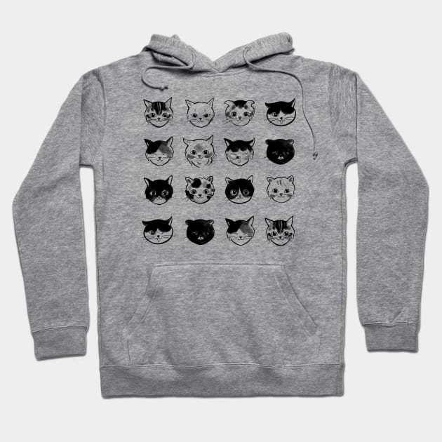 Cats heads Hoodie by juliewu